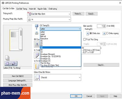 Các bước cài đặt Driver máy in Canon LBP 223DW