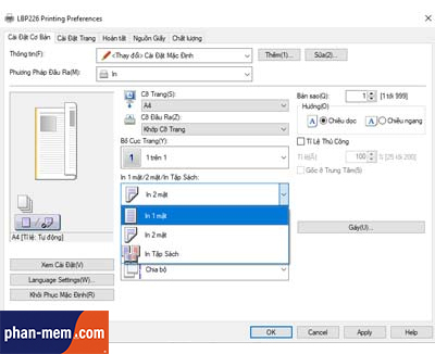 Các bước cài đặt Driver máy in Canon LBP 223DW