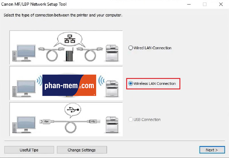 Hướng dẫn kết nối WiFi cho máy in Canon LBP6030W
