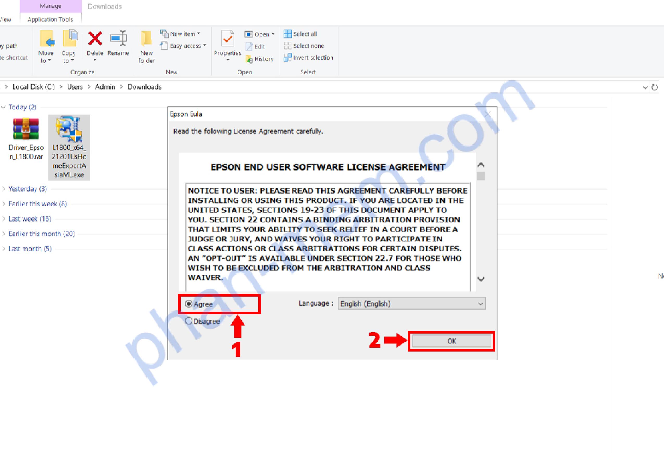 huong dan cai dat driver cho may in epson l1800 1 hinh anh 2