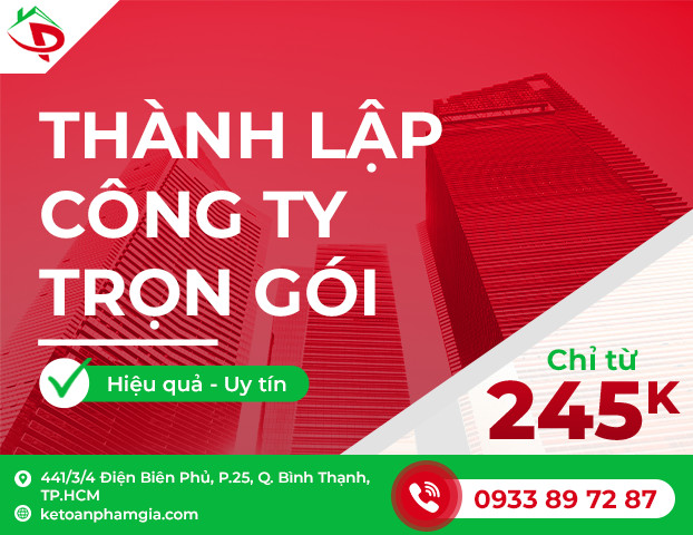 Dịch Vụ Thành Lập Công Ty Trọn Gói Tại TPHCM Uy Tín #1